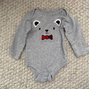 NWOT Chick Pea Baby Boy Bear Bow Tie Onesie